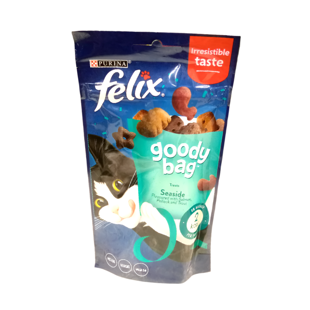 PURINA FELIX CAT BISCUIT GOODY BAG SEASIDE MIX 60 GM