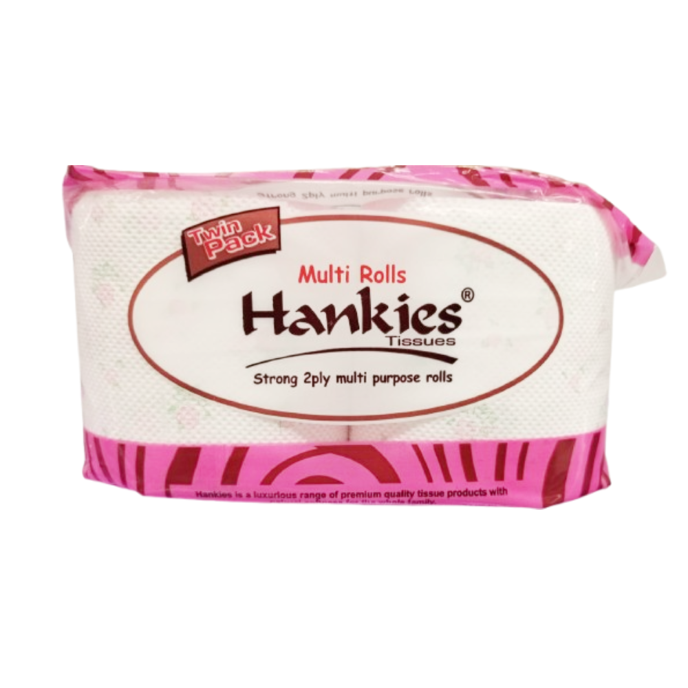 HANKIES TOILET ROLL TWIN PACK