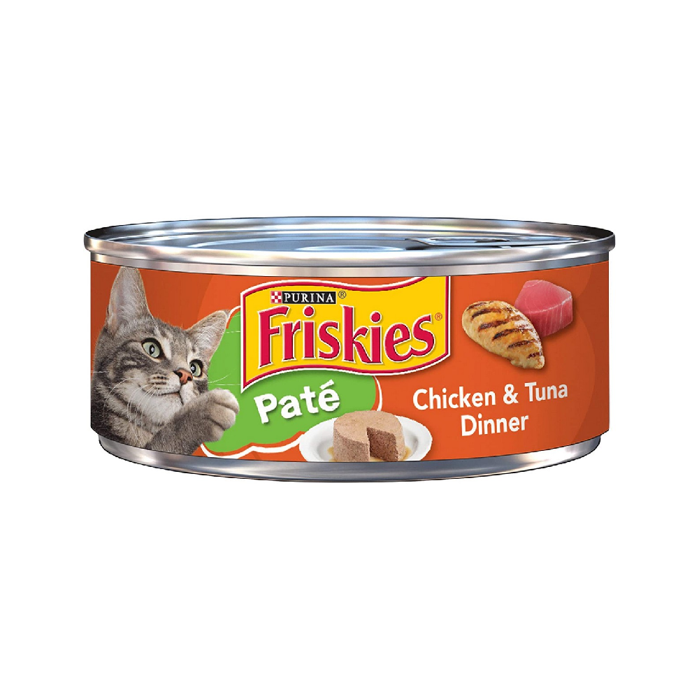 PURINA FRISKIES CAT FOOD CHICKEN TUNA DINNER 156 GM