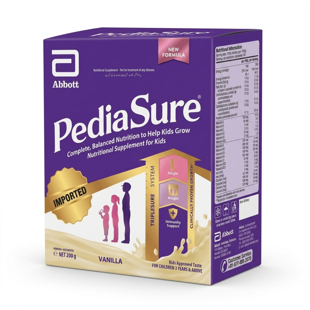 PEDIASURE VANILLA FOR CHILDREN 2-10 YEAR 200 GM