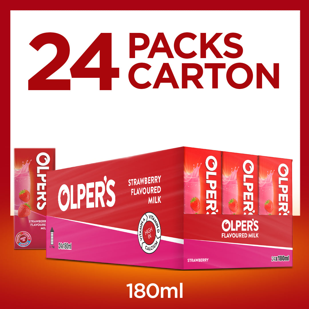 OLPERS FLAVOURED MILK STRAWBERRY 180ML - CARTON