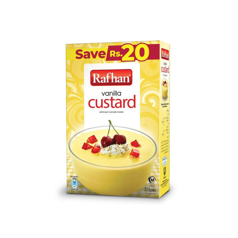 RAFHAN CUSTARD POWDER VANILLA SAVE RS.20