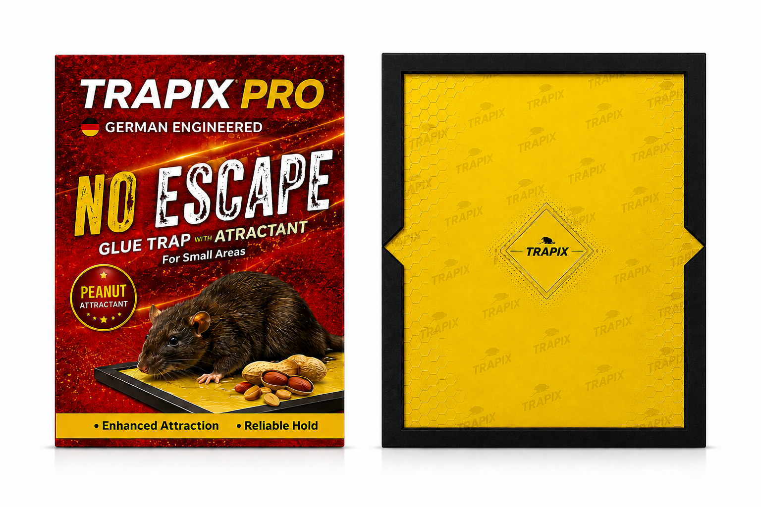 TRAPIX PRO NO ESCAPE GLUE TRAP WITH PEANUT ATTRACTANT