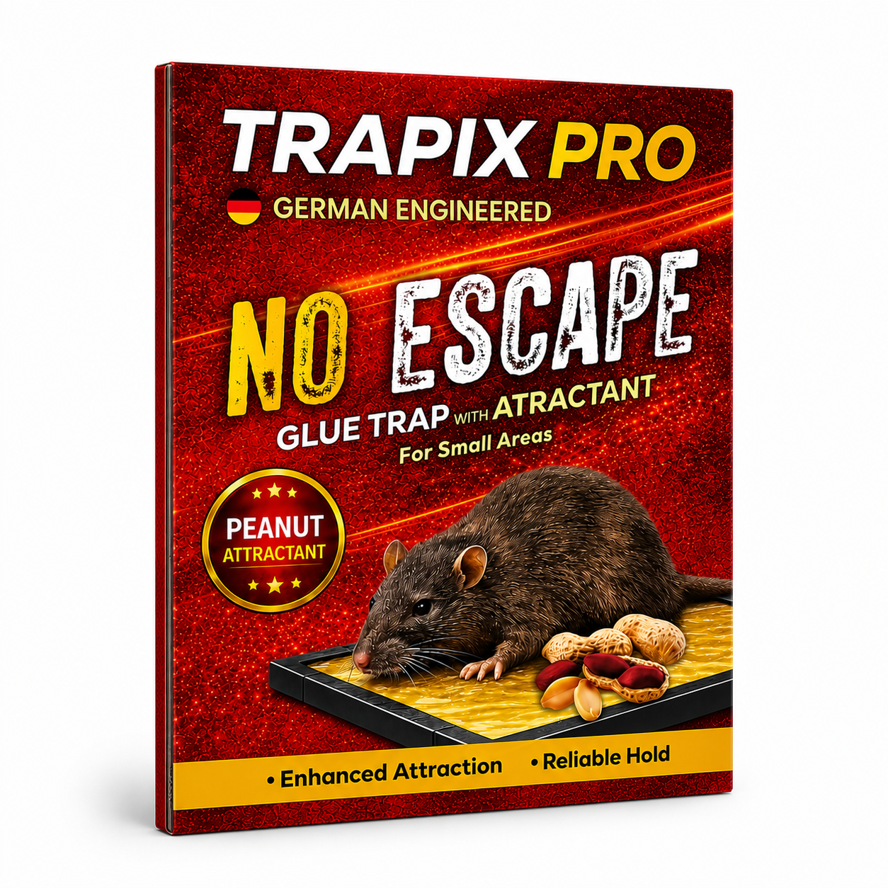 TRAPIX PRO NO ESCAPE GLUE TRAP WITH PEANUT ATTRACTANT
