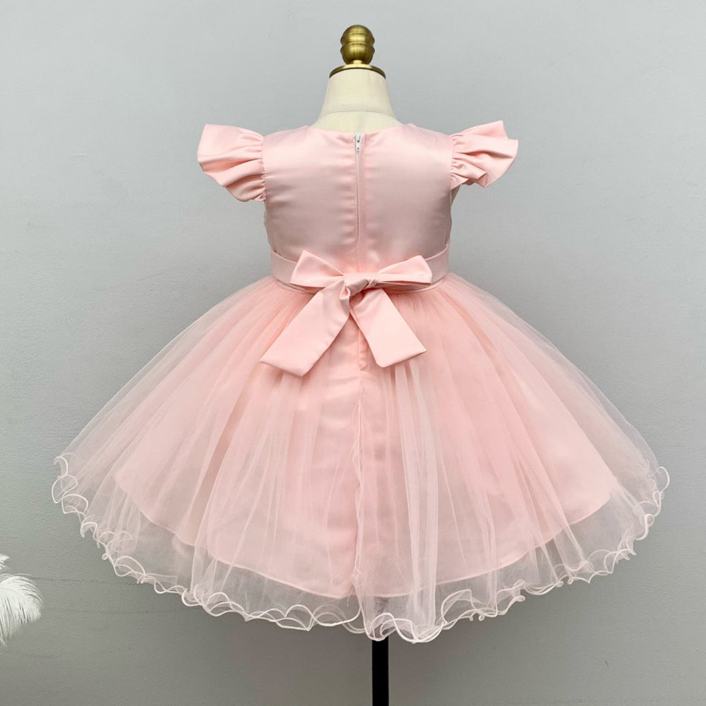 GIRLS CAP SLEEVE FANCY FROCK WITH PURSE IR-25 TY805