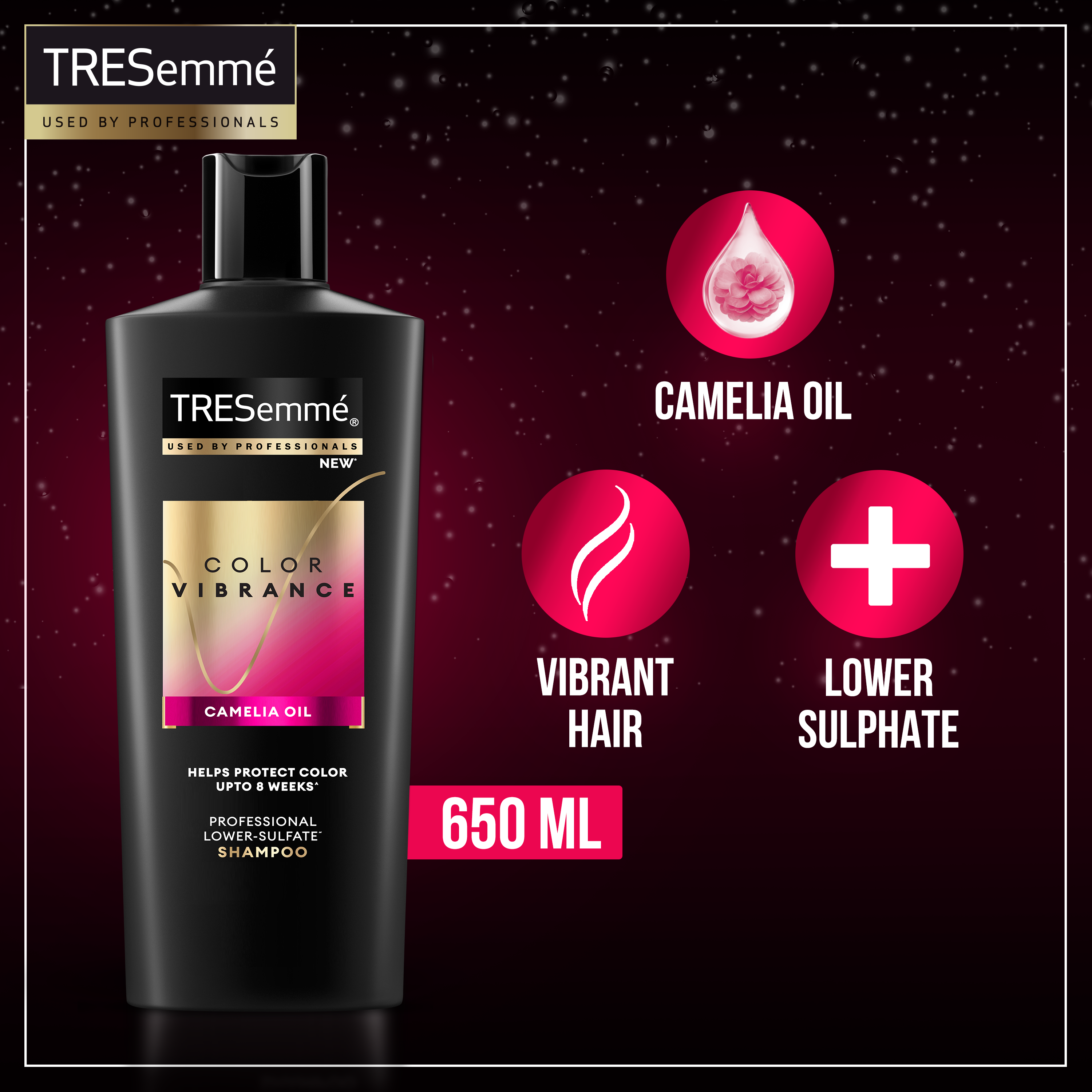 TRESEMME SHAMPOO COLOR VIBRANCE CAMELIA OIL 650 ML