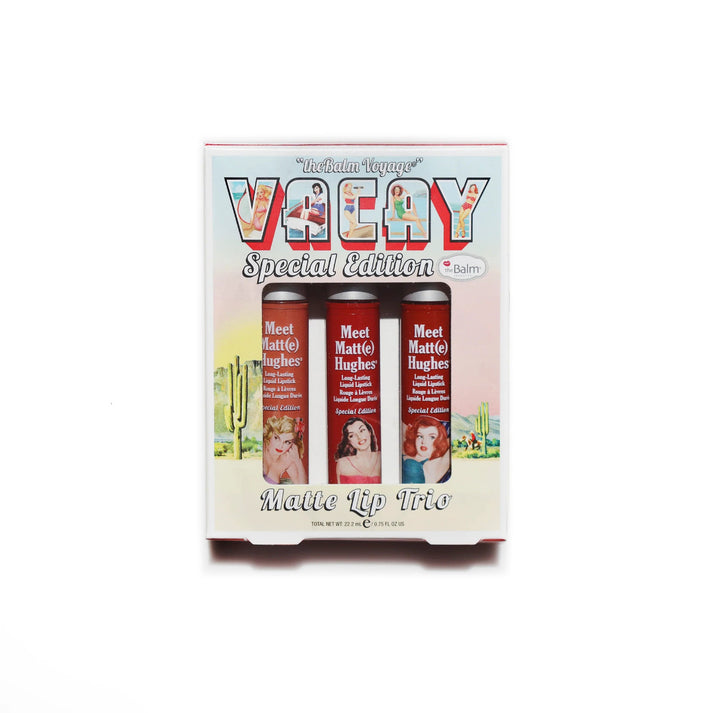 THE BALM VACAY LIP TRIO LIQUID MATTE LIPSTICK