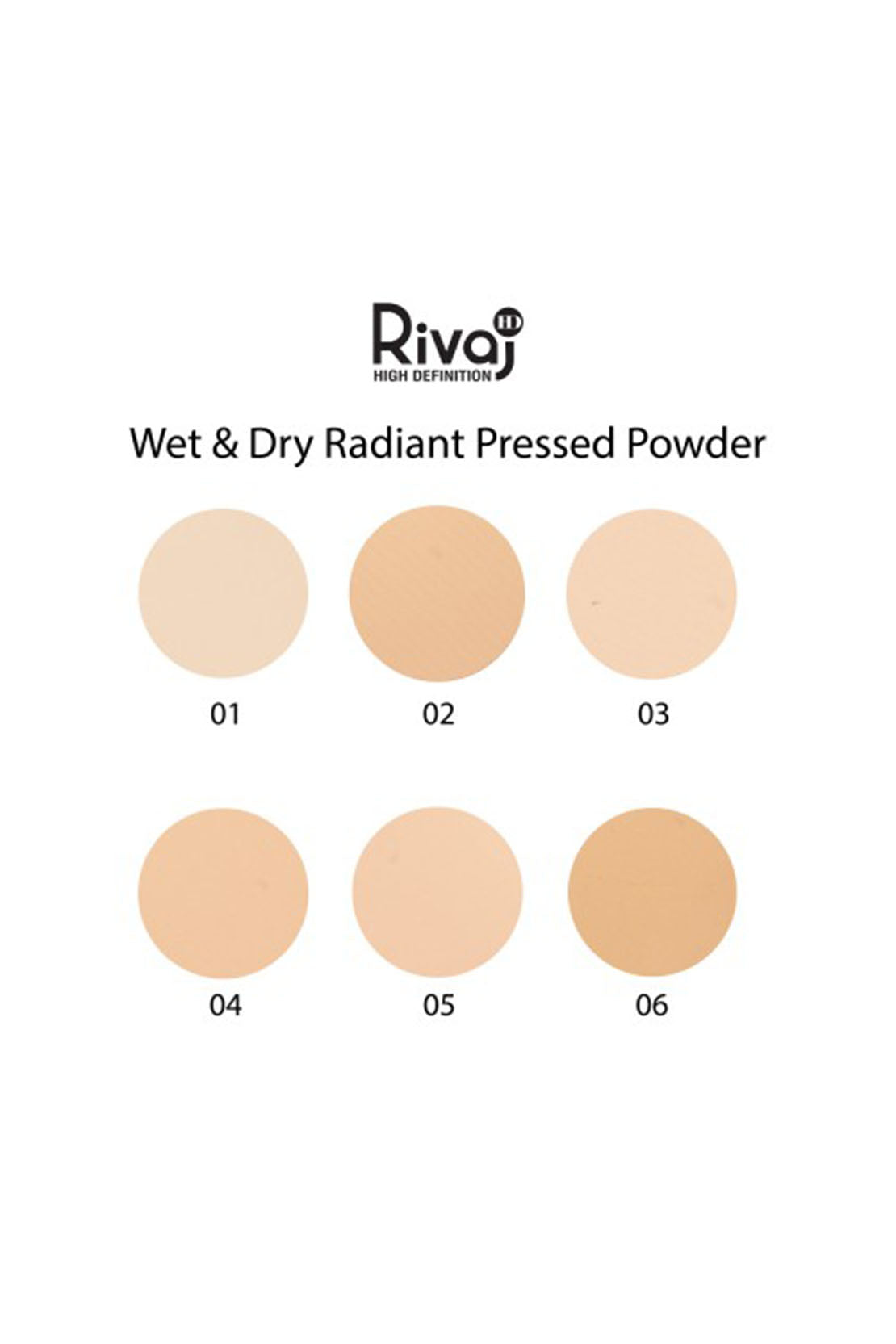 RIVAJ HD WET & DRY RADIANT PRESSED POWDER 12G