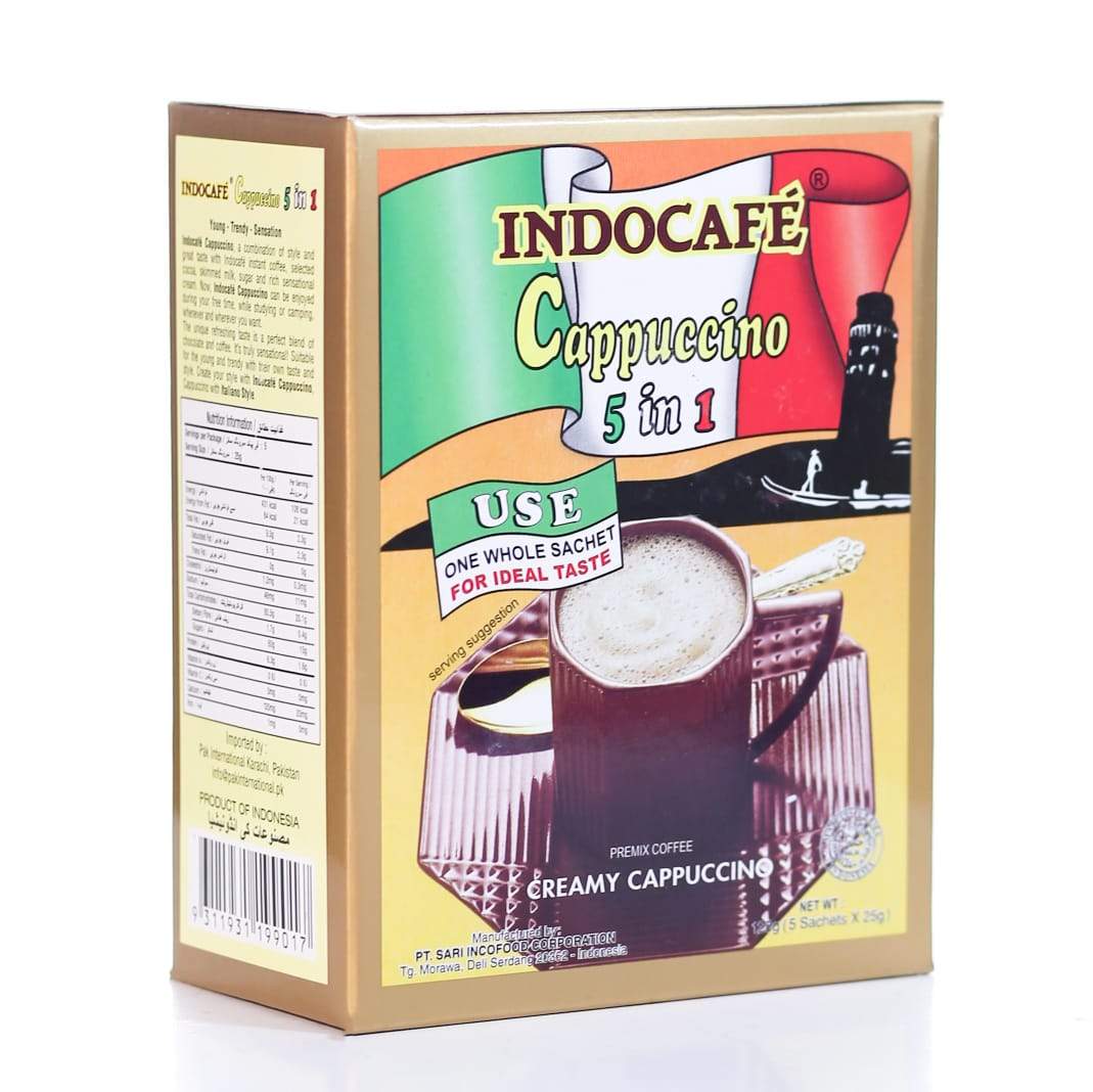INDOCAFE COFFEE CAPPUCCINO 5IN1 125 GM