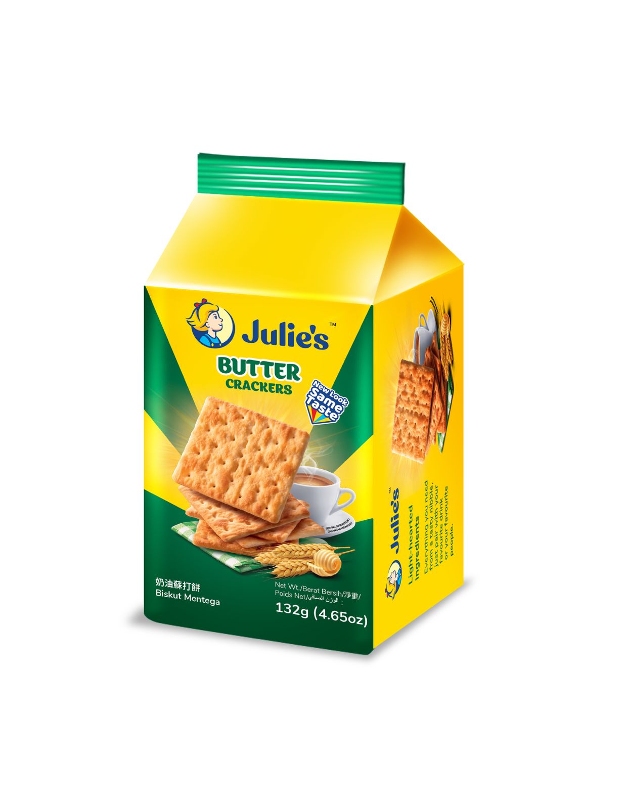 JULIES BUTTER CRACKERS BISCUITS MENTEGA 132 GM