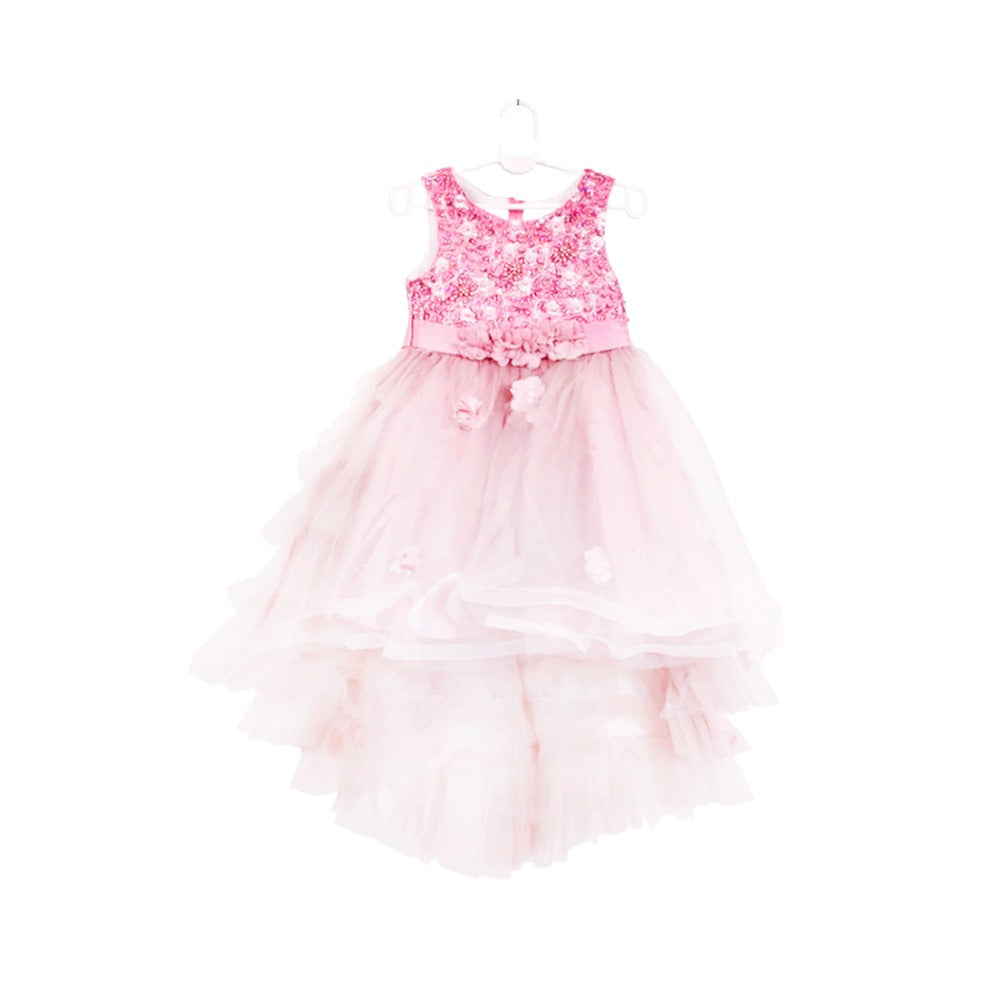 GIRLS S/L FANCY FROCK MZS-25 4-5 YEAR 9158T M.G