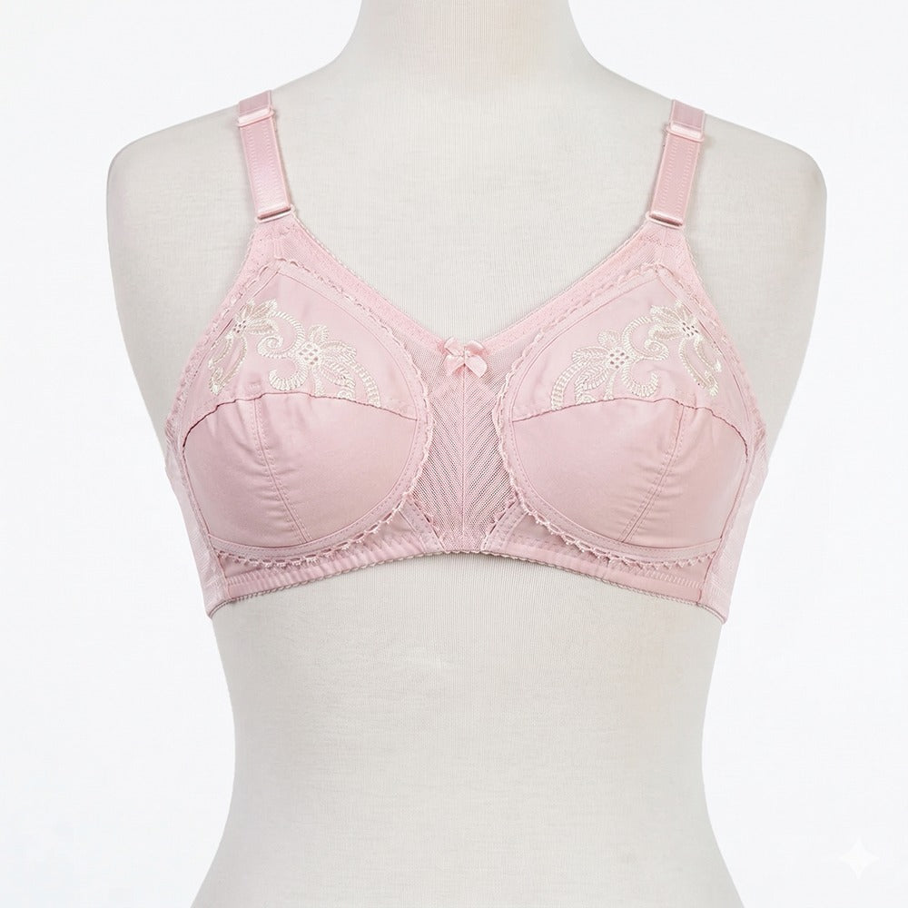 Belleza Lingerie Gentle Classic Cotton Bra - Light Pink