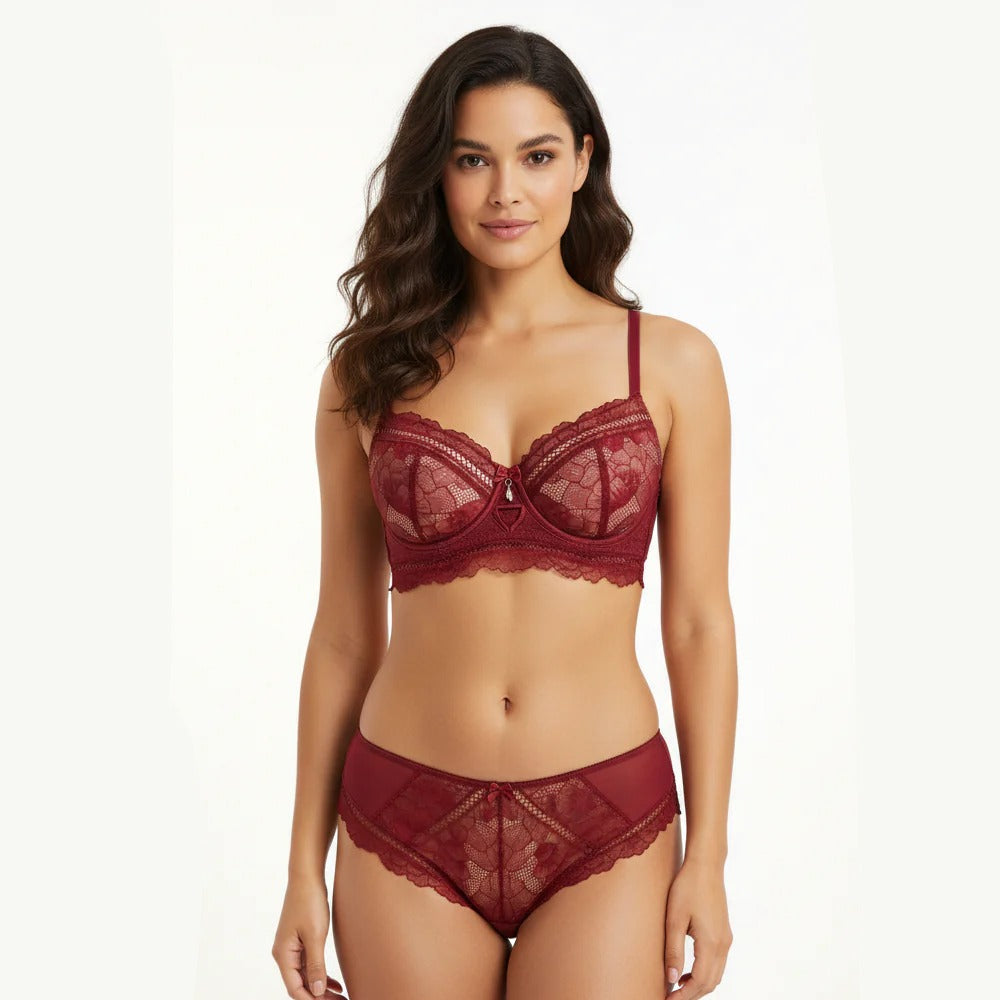 Victoria-Secret-T135-Bra-Set-Burgundy