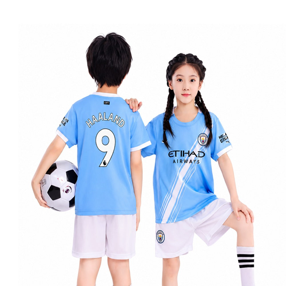 HAALAND 2PC FOOT-BALL JERSEY SKY-BLU/WHT IRS-26 2-3 YEAR 018