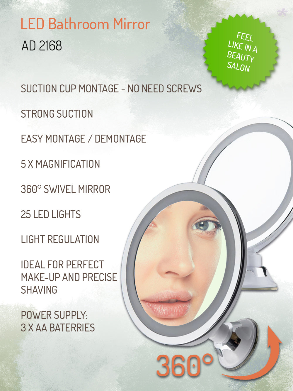 ADLER BATHROOM LED MIRROR AD2168