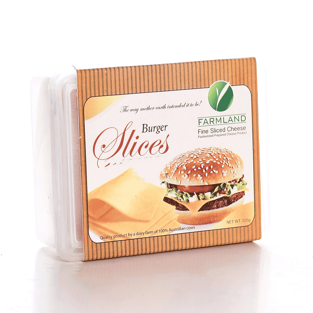 FARMLAND BURGER SLICE CHEESE 200GM