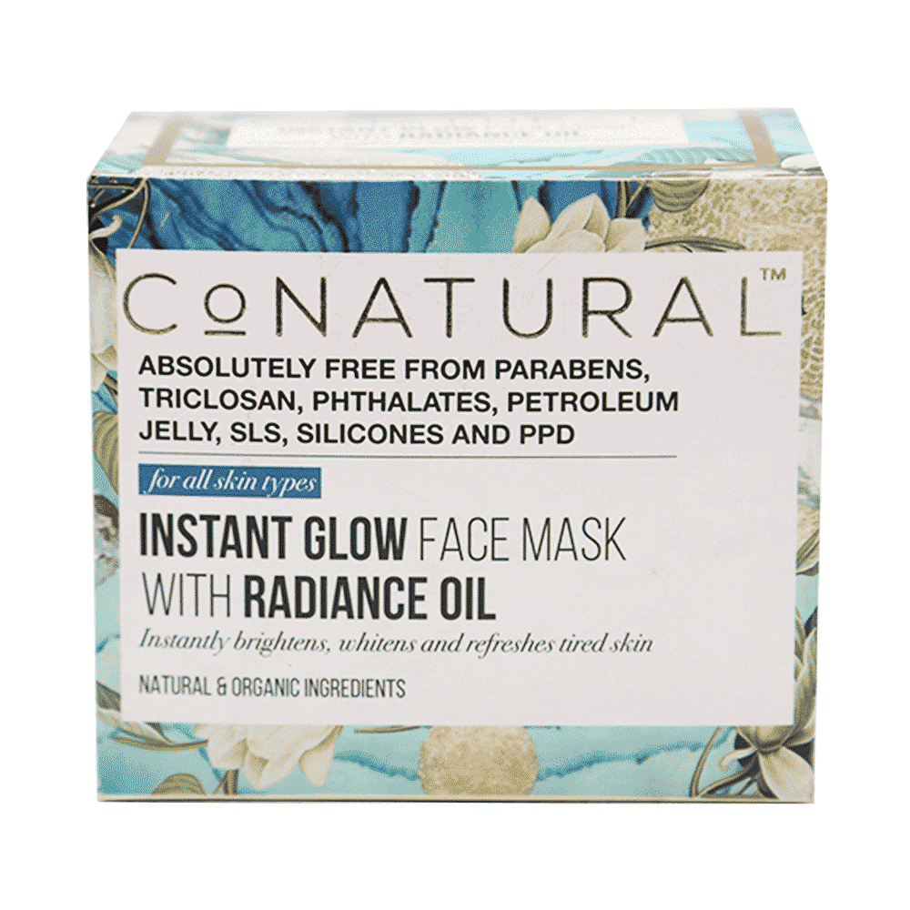 CO NATURAL INSTANT GLOW FACE MASK WITH RADIANCE OIL 10ML
