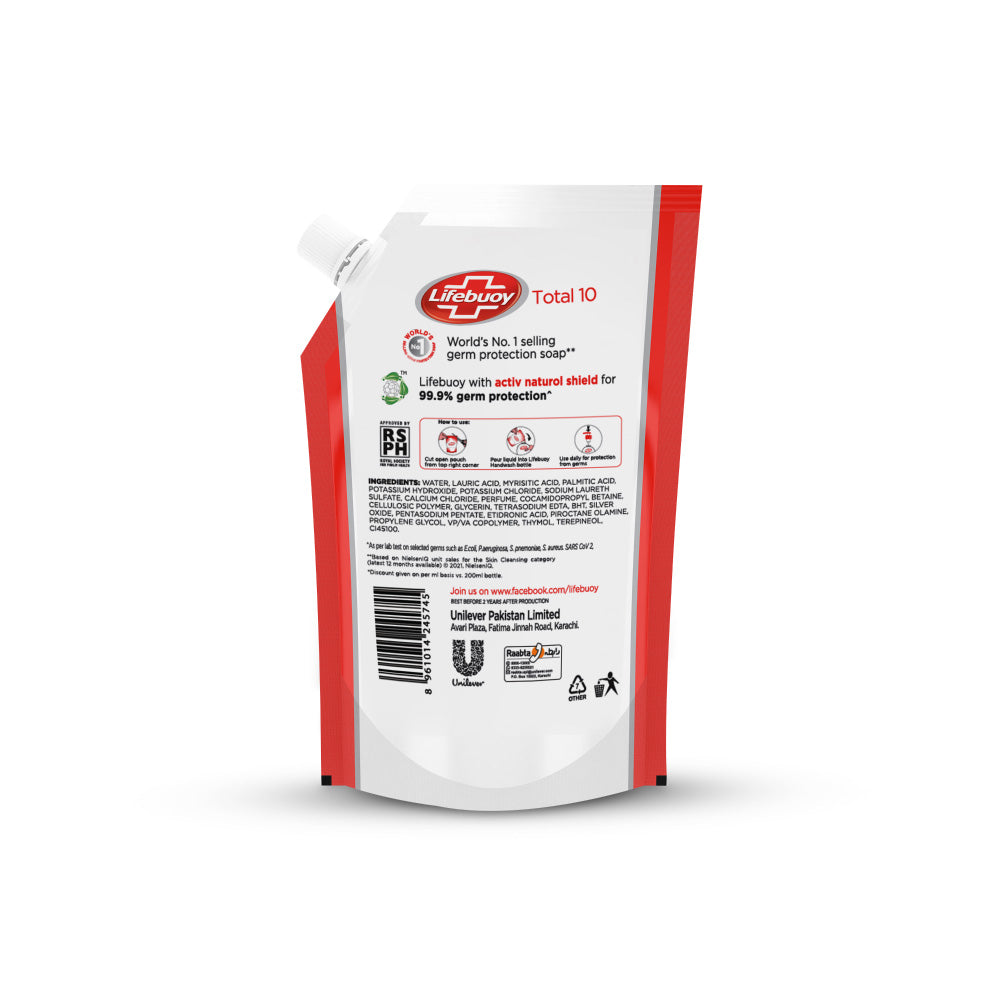 LIFEBUOY HAND WASH TOTAL 900ML