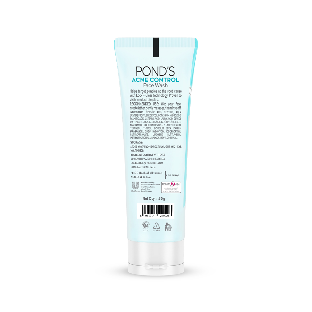 PONDS ACNE CONTROL TARGETS PIMPLES FACE WASH 50 GM