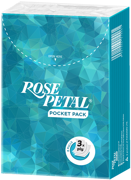 ROSE PETAL TISSUE POCKET PACK 3 PLY