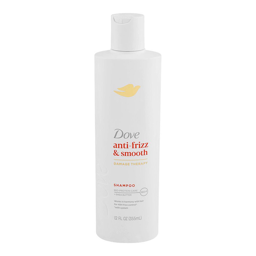 DOVE SHAMPOO ANTI FRIZZ & SMOOTH DAMAGE THERAPY 355 ML