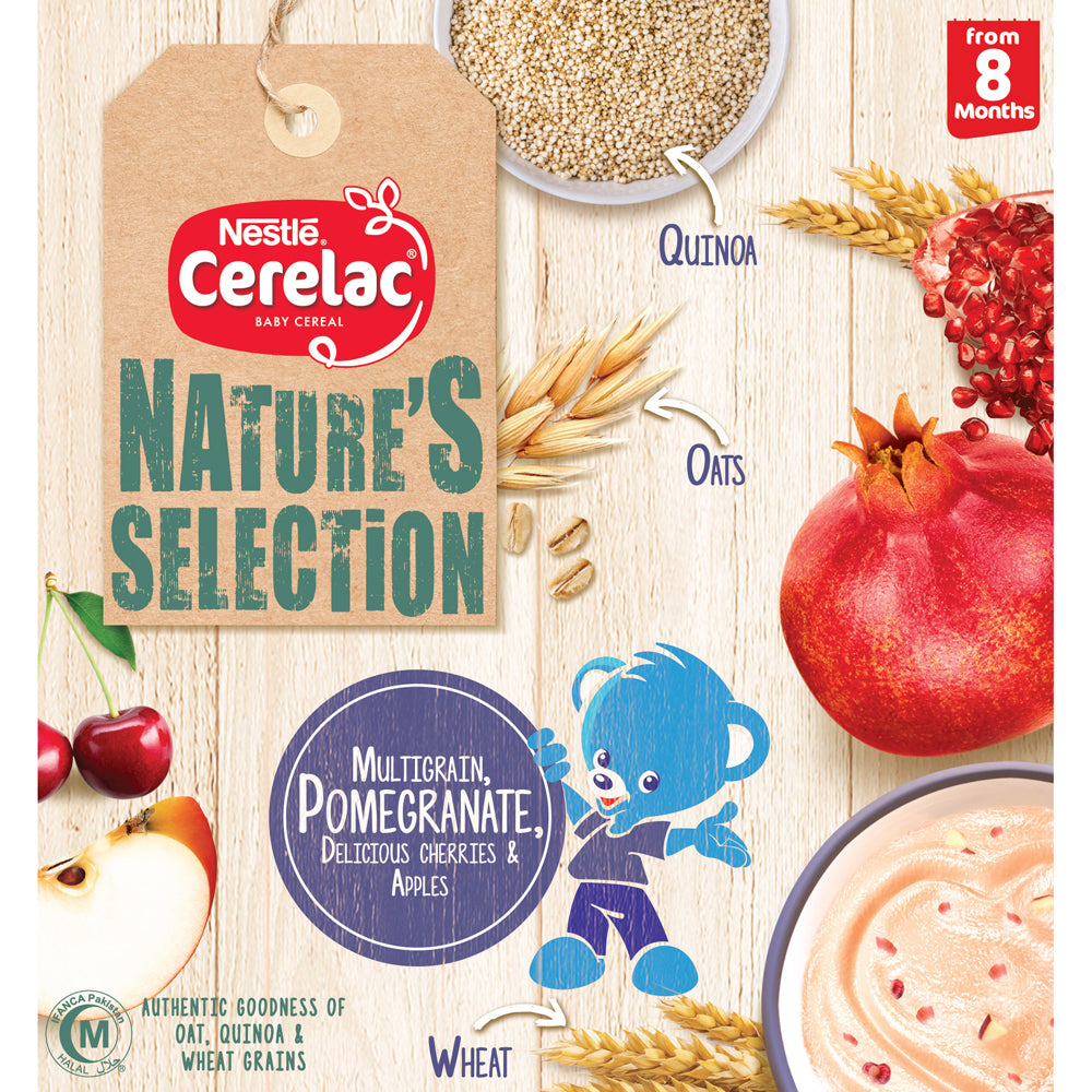 NESTLE CERELAC MULTIGRAIN POMEGRANATE CHERRIES APPLES 175 GM