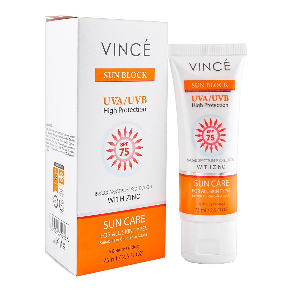 VINCE SUNBLOCK EXTRA SUN PROTECTION & SUN CARE SPF75 75 ML