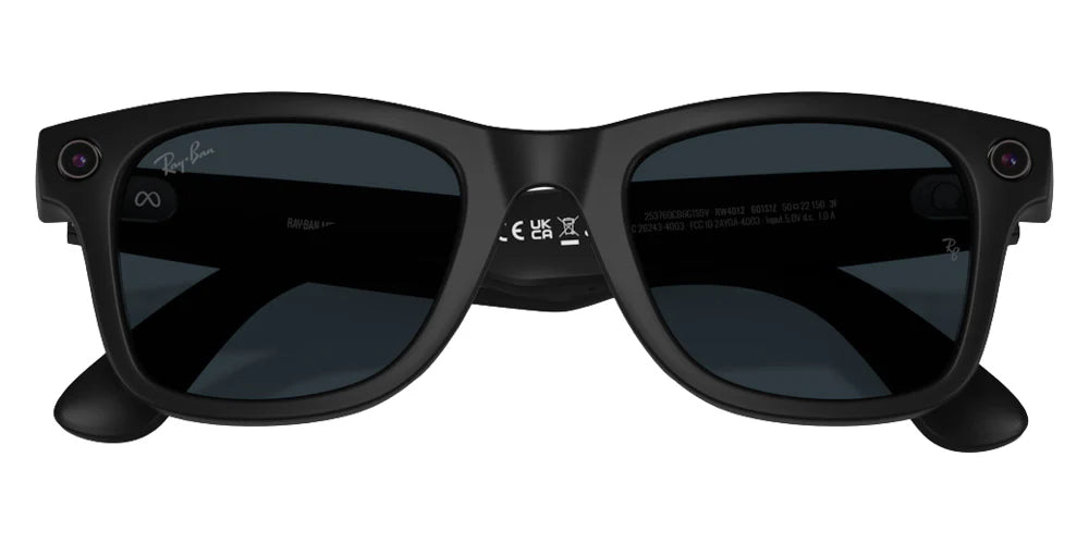 RAYBAN META SUNGLASS MATTE BLACK CLEAR GEN2 RW4012