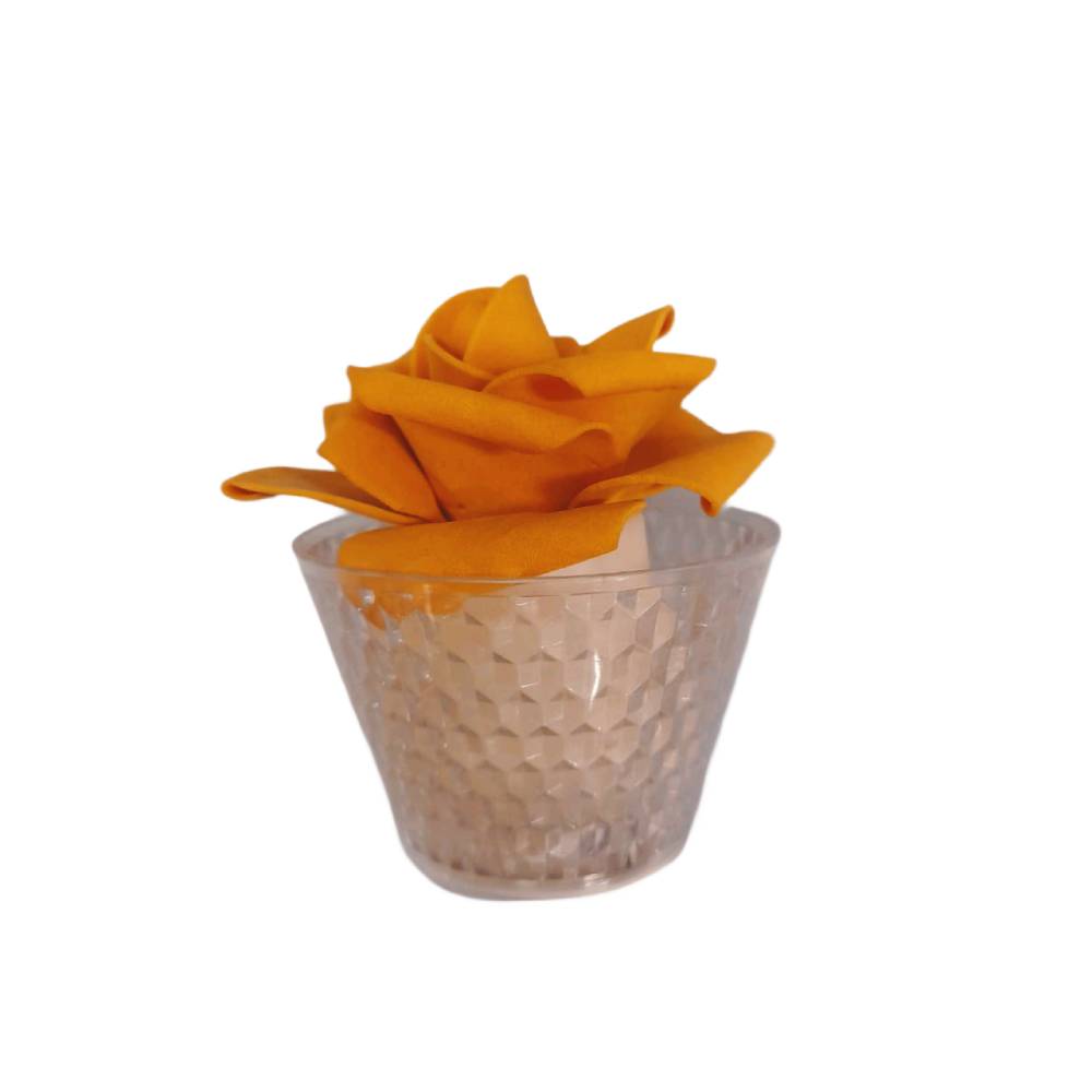 LED CANDLE W FLOWER ON TOP IR D-41