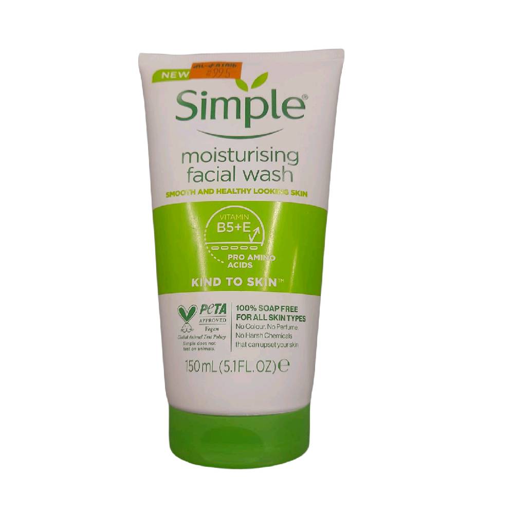 SIMPLE MOISTURISING FACIAL FACE WASH SOAP FREE FOAM 150 ML
