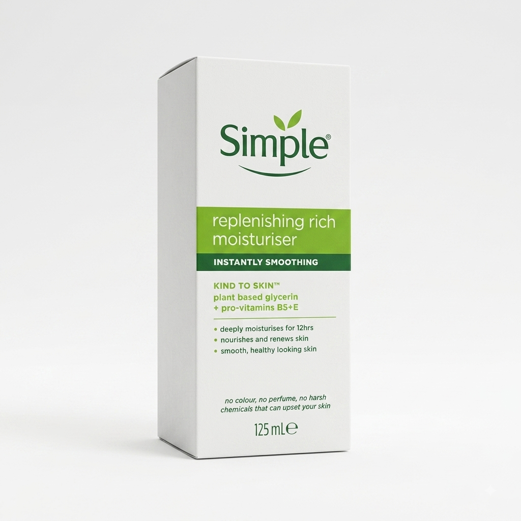 SIMPLE REPLENISHING RICH MOISTURISER V-B5+E 125ML