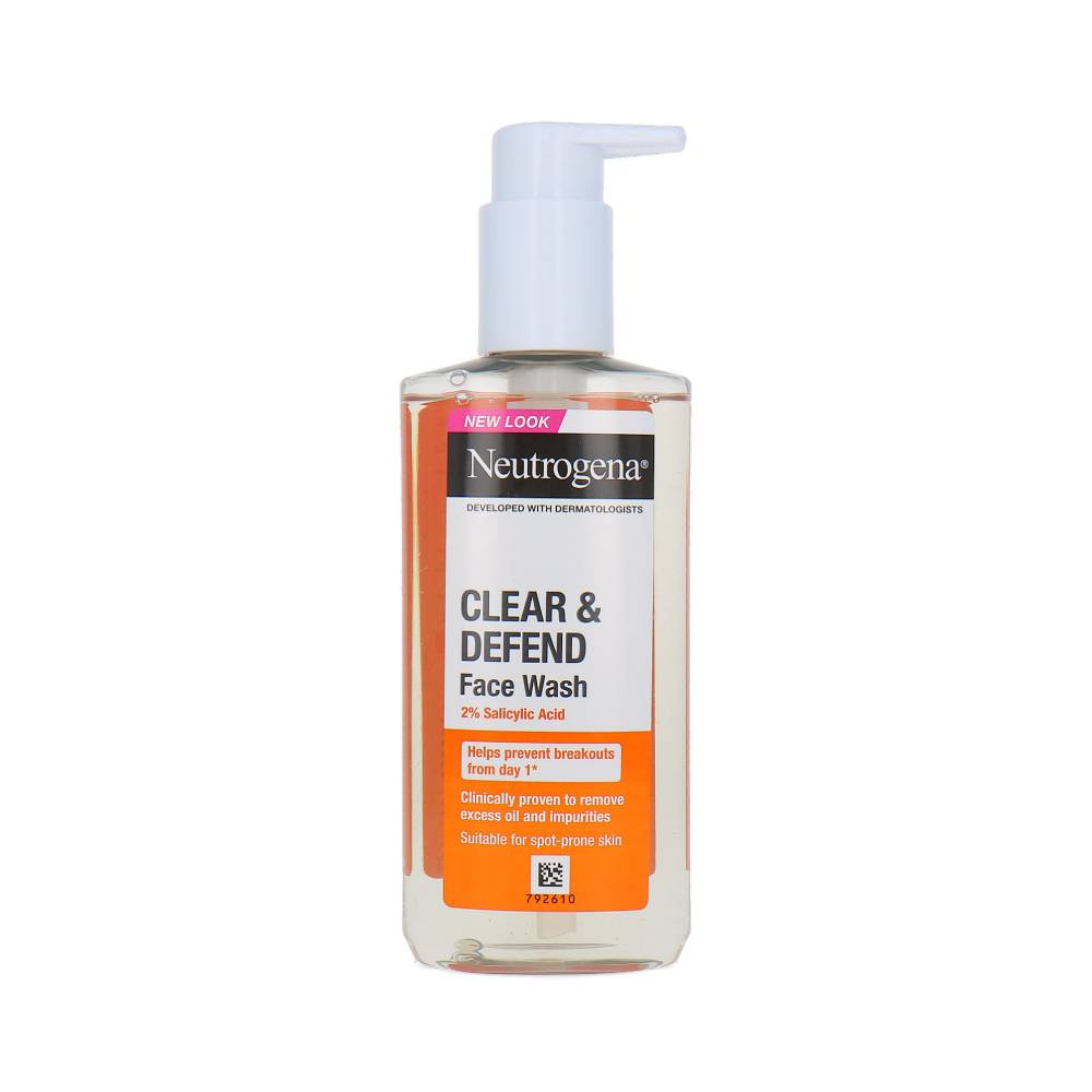 NEUTROGENA FACE WASH CLEAR & DEFENCE PUMP 200 ML