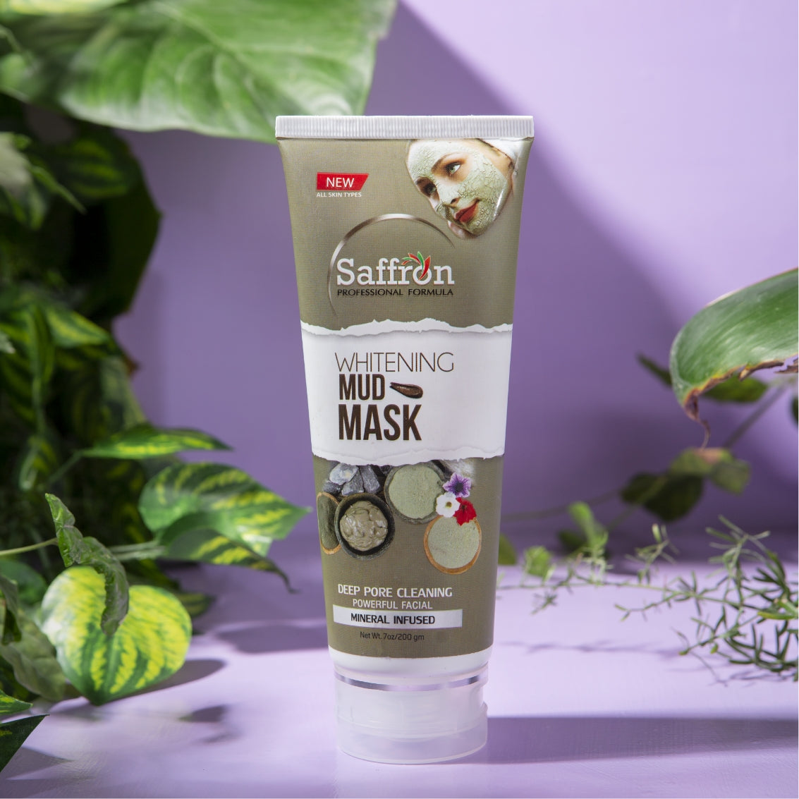 SAFFRON WHITENING MUD MASK 200GM