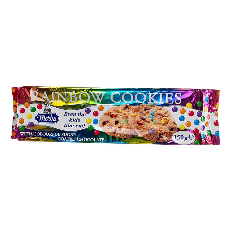 MERBA COOKIES RAINBOW WITH COLOURFUL SUGAR 150 GM