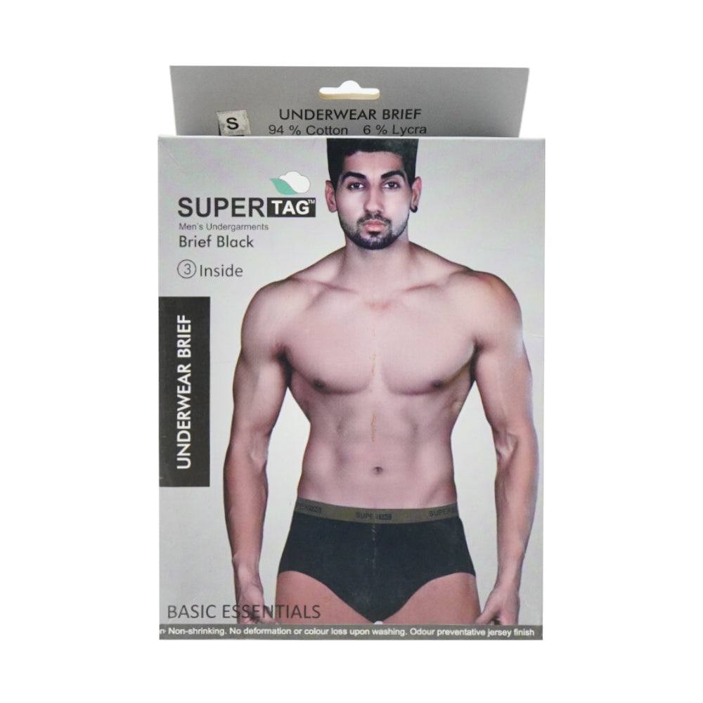 SUPER UNDERWEAR BRIEF BLACK SMALL P3