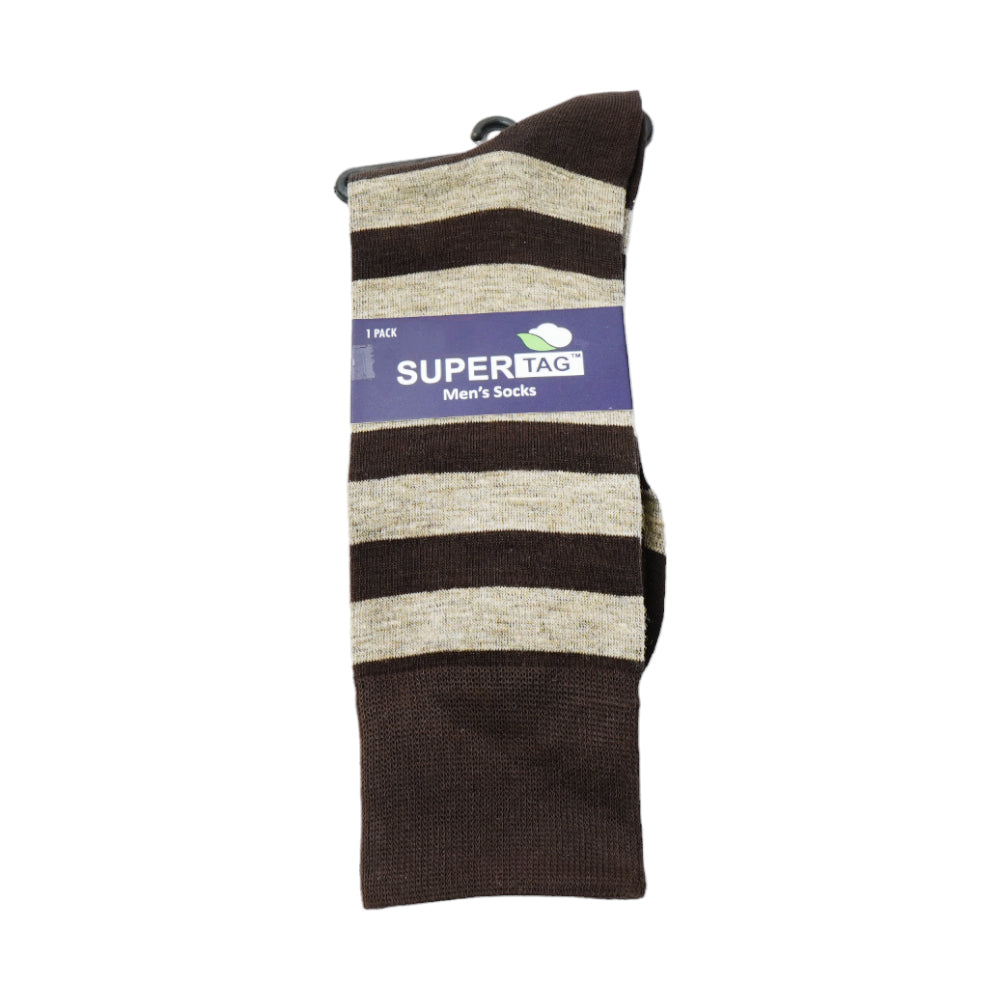 SUPER SOCKS STRIPE P1 (BROWN)