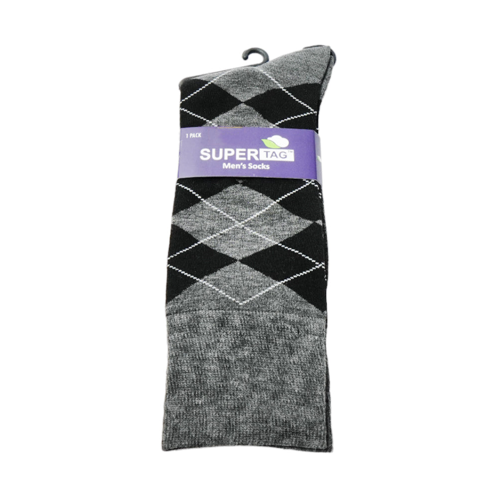 SUPER SOCKS ARGYLE P1(GRAY)