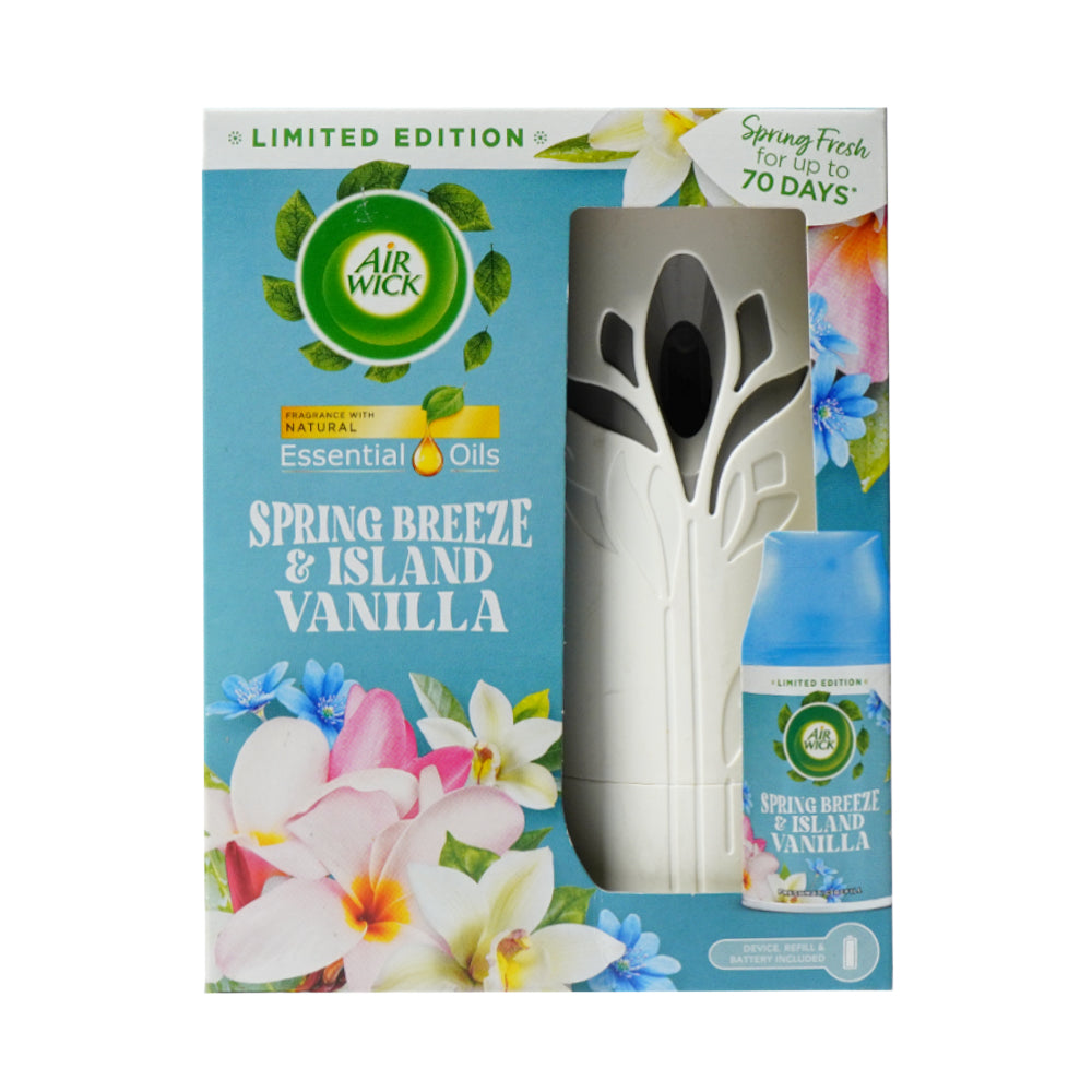 AIR WICK AIR FRESHNER SPRING BREEZE ISLAND VANILLA REFIL WIT