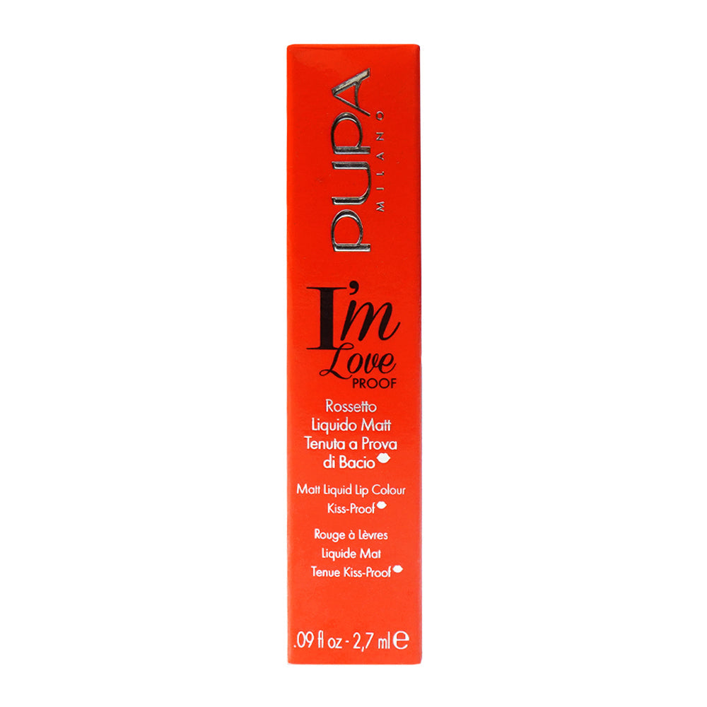 PUPA IM LOVEPROOF LIQUID LIP KISS PROOF - FIRE RED 010
