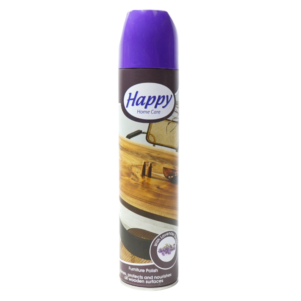 HAPPY HOME CARE CLEANER FURNITURE POLISH LAVENDER SCENT 300