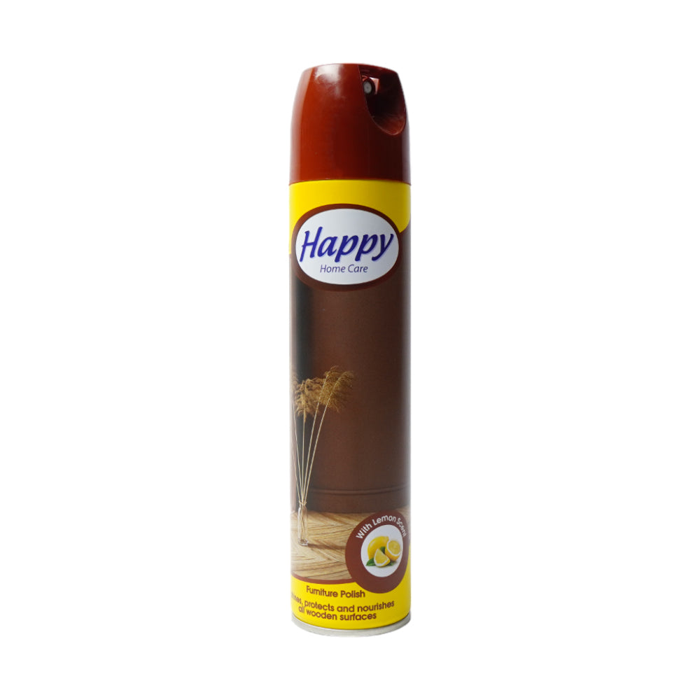 HAPPY HOME CARE CLEANER FURNITURE POLISH LEMON SCENT 300 ML