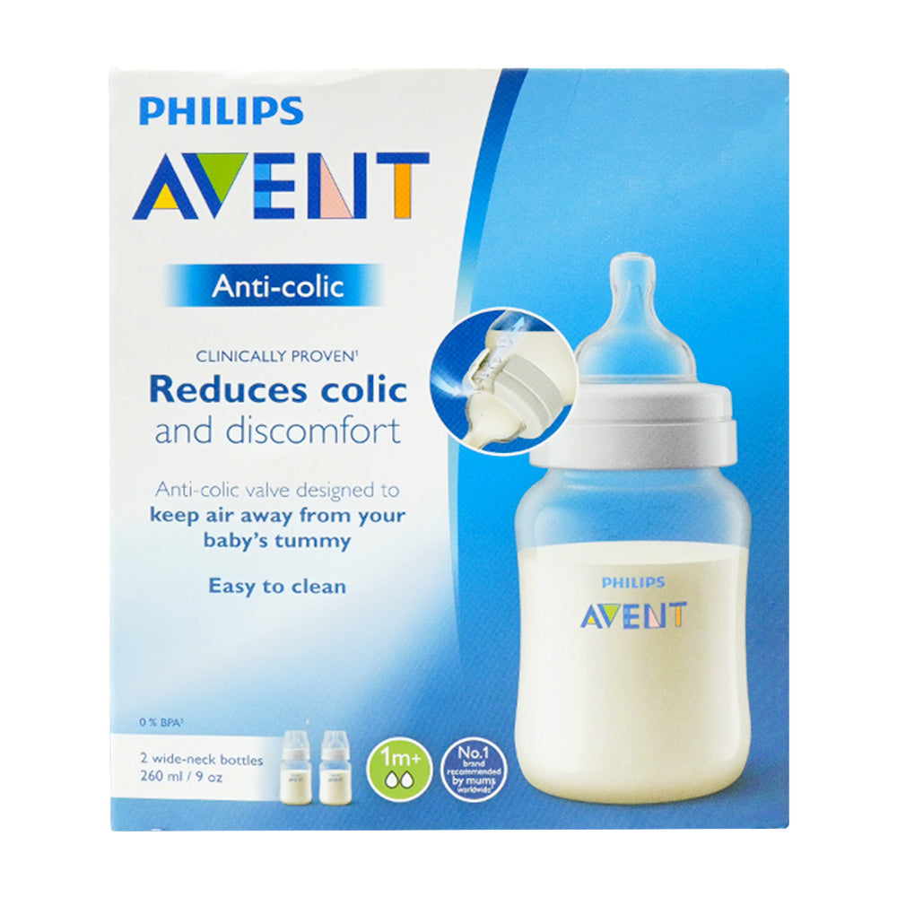 PHILIPS AVENT BABY FEEDING BOTTLE ANTICOLIC 2PC 813/27 260ML