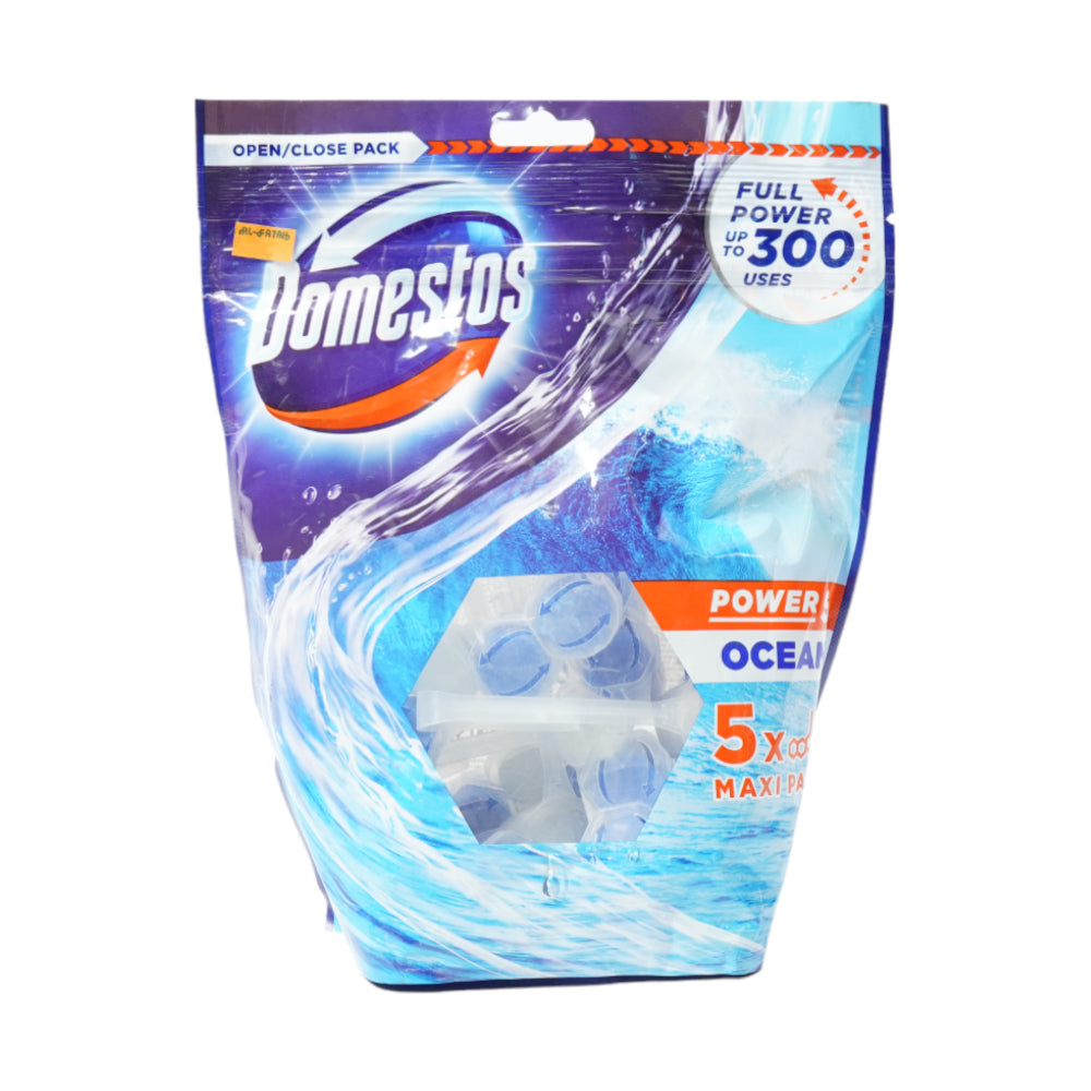 DOMESTOS AIR FRESHNER BLOCK POWER 5 OCEAN POUCH 5X55 GM