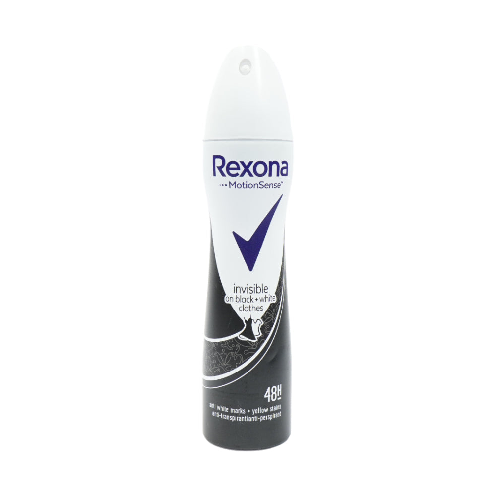 REXONA DEODORANT INVISIBLE BLACK PLUS WHITE 48H 200 ML