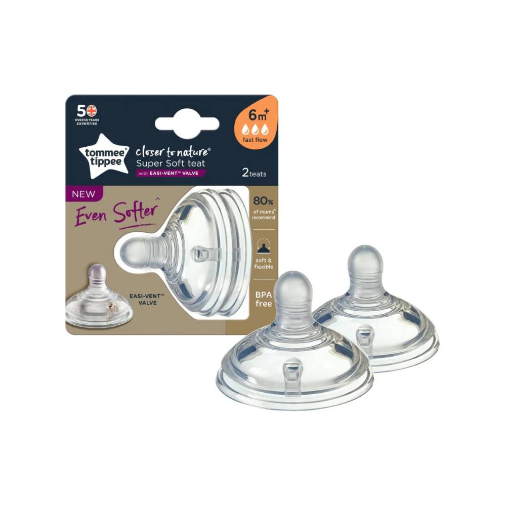 Tommee Tippee 2 Piece Extra Slow Flow Nipple