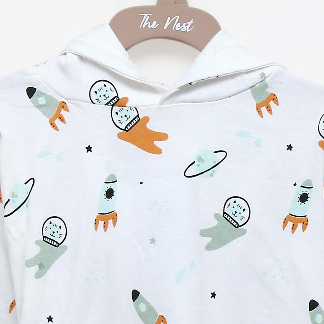 LONG SLEEVE T-SHIRT WITH HOOD 7541