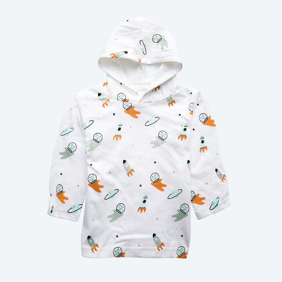 LONG SLEEVE T-SHIRT WITH HOOD 7541